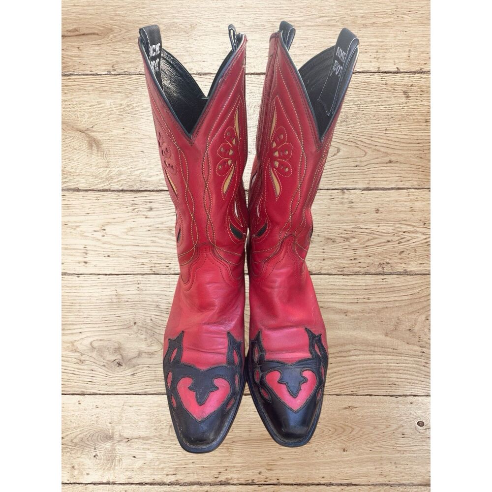 Rare Vintage ACME leather Western boots 7M - Picture 5 of 11